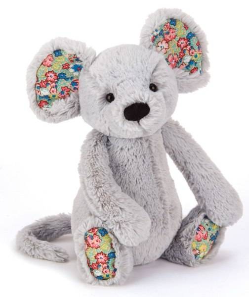 Jellycat Peluche Souris Blossom Bashfuls Grise - 18 cm